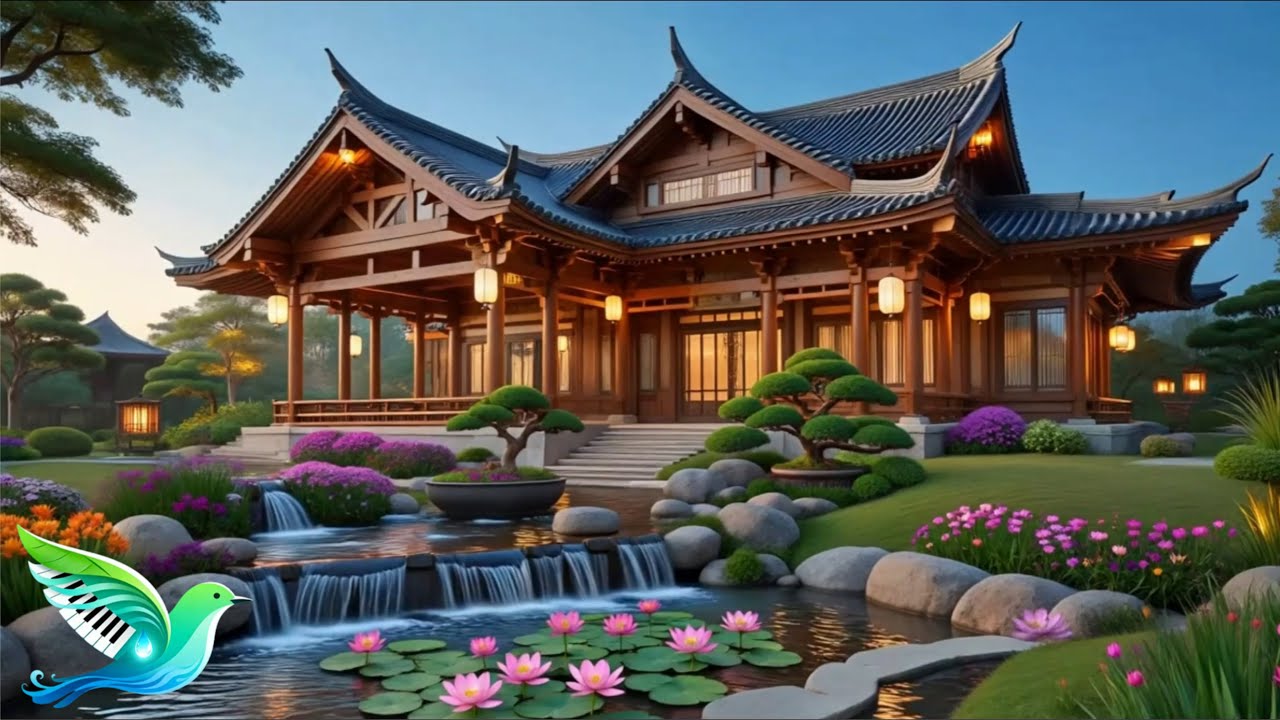 Flowing Water & Gentle Piano for Peaceful Relaxation (1 Hour)