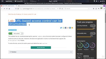 URL-based access control can be circumvented (Video Solution) | 2021