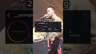 Most Followed Big Bang Members On Instagram