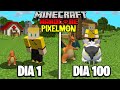 EU SOBREVIVI 100 DIAS NO MINECRAFT PIXELMON