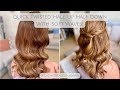Quick Twisted Half Up Half Down With Soft Waves - Bridal Hairstyling Tutorial!
