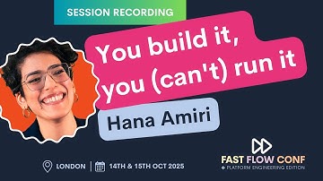 You build it, you (can