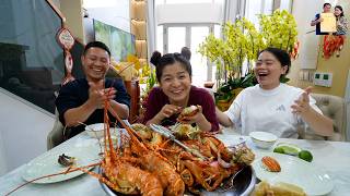 Mùng 5 Tết đón Vợ Chồng Thái Lan Việt Nam Duy Nisa siêu dễ thương tới thăm Nhà ăn Tôm Hùm Cua Biển