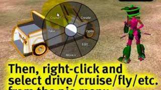 Driving a vehicle - Second Life Video TuTORial QUICKTIP