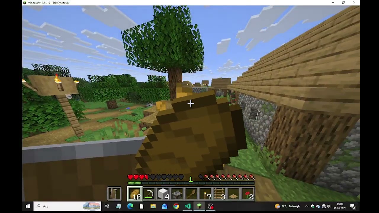 minecraftköyünde gün2