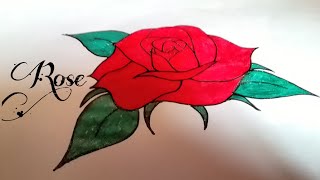 How To Draw A Rose Step By Step || Rose Drawing Tutorial