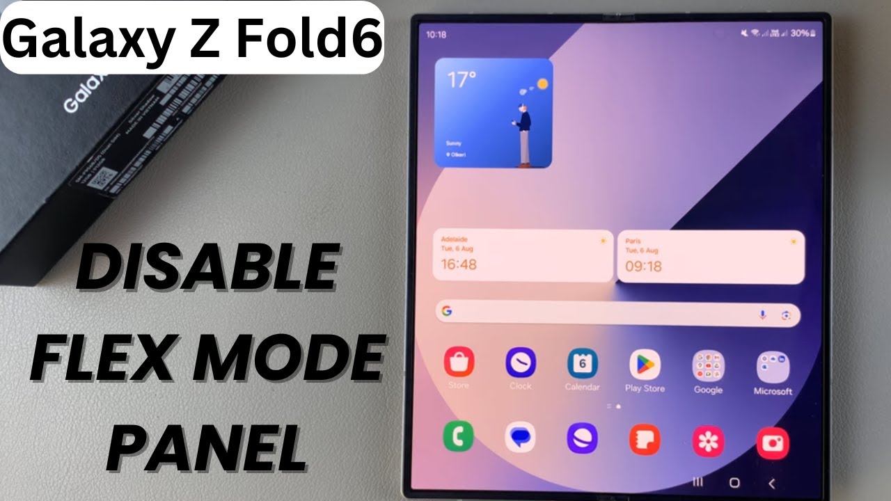 How To Disable Flex Mode Panel On Samsung Galaxy Z Fold 6 - YouTube