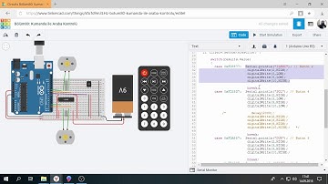 Tinkercad ile Arduino Bölüm 80 : Kumanda ile Araba Kontrolü