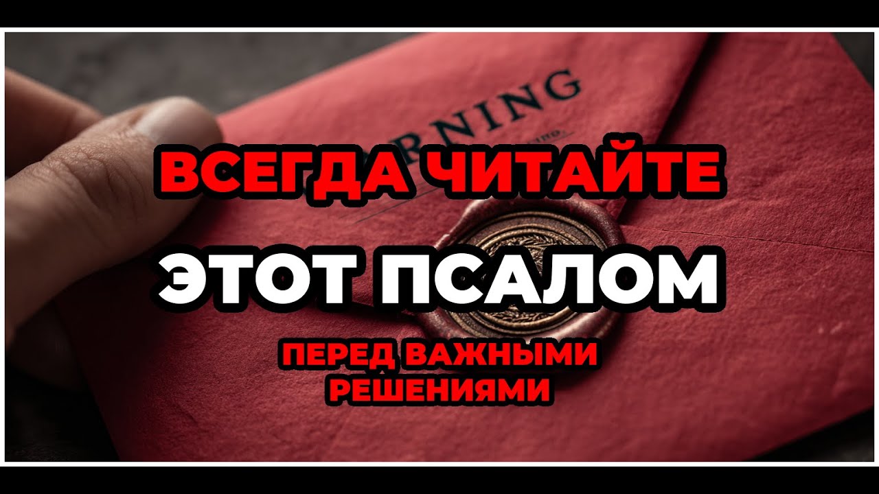 ВСЕГДА читайте этот псалом перед важными решениями