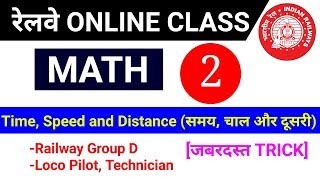 Railway Math Online class जरूर देखलेना //Time, Speed and Distance Tricks in hindi (Part 2)