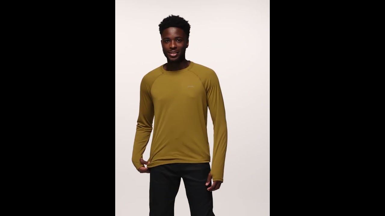 Preview of prAna Sol Shade Long-Sleeve Crew Shirt - Men's Video