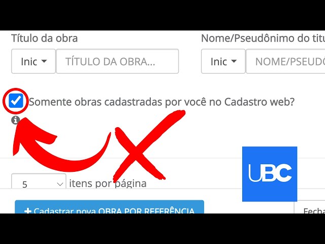 O segredo do cadastro de obras da UBC