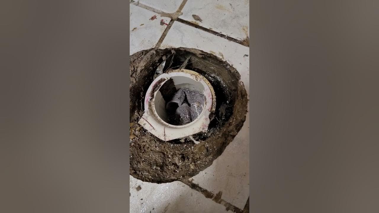 cracked toilet flange repair concrete slab Part 1 YouTube