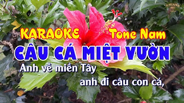 Karaoke Câu Cá Miệt Vườn Nhạc Sống | Tone Nam | Karaoke 992