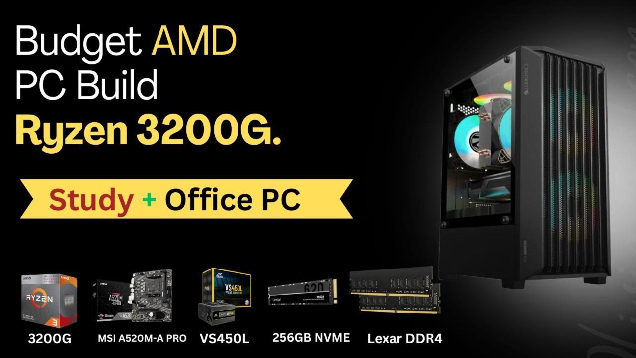 👉 Budget AMD PC Build | Ryzen 3 3200G | 16GB RAM | NVMe SSD | Full Assembly