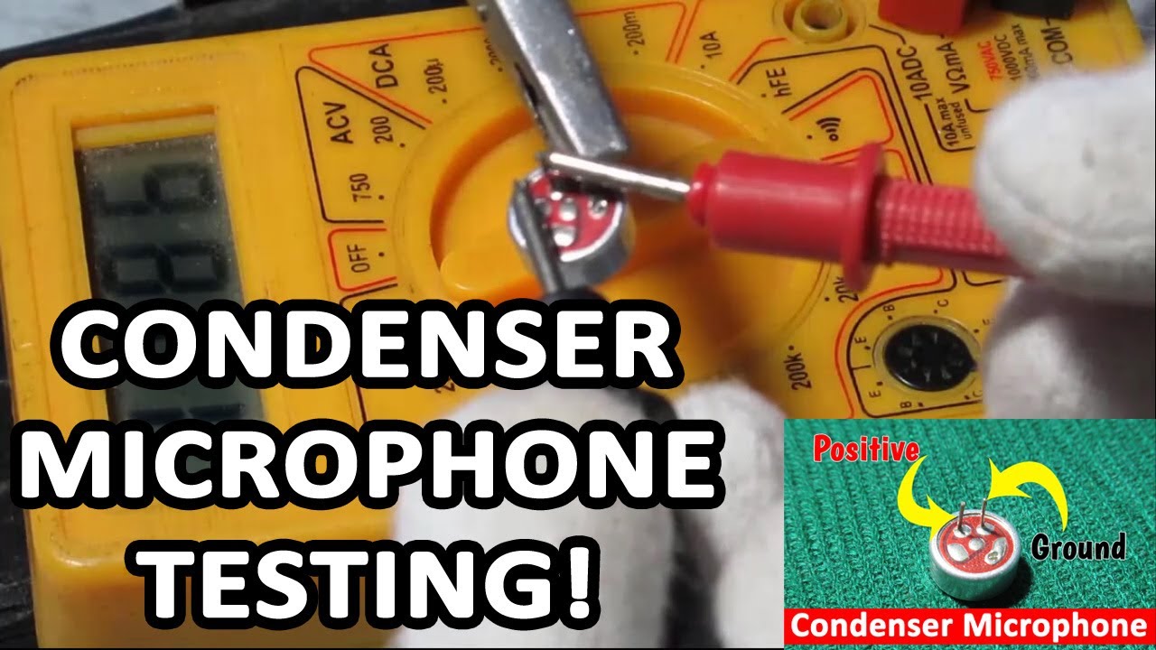 How To Test (Check) Condenser or Collar Microphone With a Digital