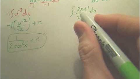 4.5 Integration by Substitution Practice 2 - Calculus