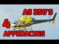 As350 eurocopter helicopter landing in strong wind