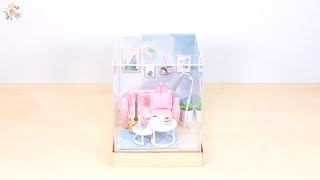 DIY Dollhouse Miniature Kit ( Afternoon Tea Time ) Doll Room Crafts