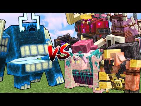 TWISTED WARDEN vs ALL LEGENDS BOSSES (Minecraft Mob Battle)