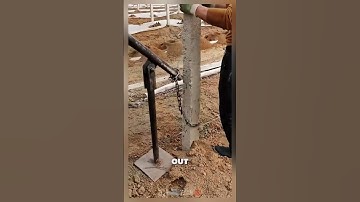Simple tool for easy pole removal- Satisfying jobs and machinery in the world #satisfying #shorts