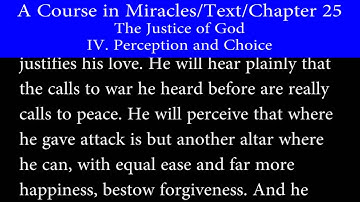A Course in Miracles-Text-Ch  25. 3  Perception and Choice