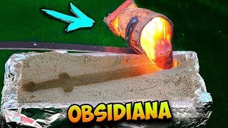 ¡Hice una ESPADA de OBSIDIANA con lava real y nitrogeno liquido!