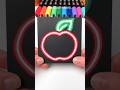 Apple Art with Neon Technique 🍎 #neon #neonart #neoneffect