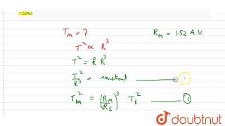 Find the period of revoluition of planet Mars about the sun if mean distance of the Mars
