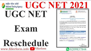 UGC NET Exam Reschedule 2021 | ugc net exam admit card