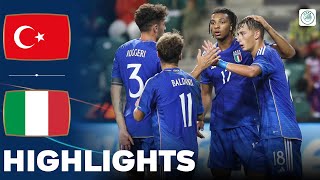 Italy vs Turkey | What a Goal From Marco Nasti | Highlights | U21 Euro Qualification 12-09-2023
