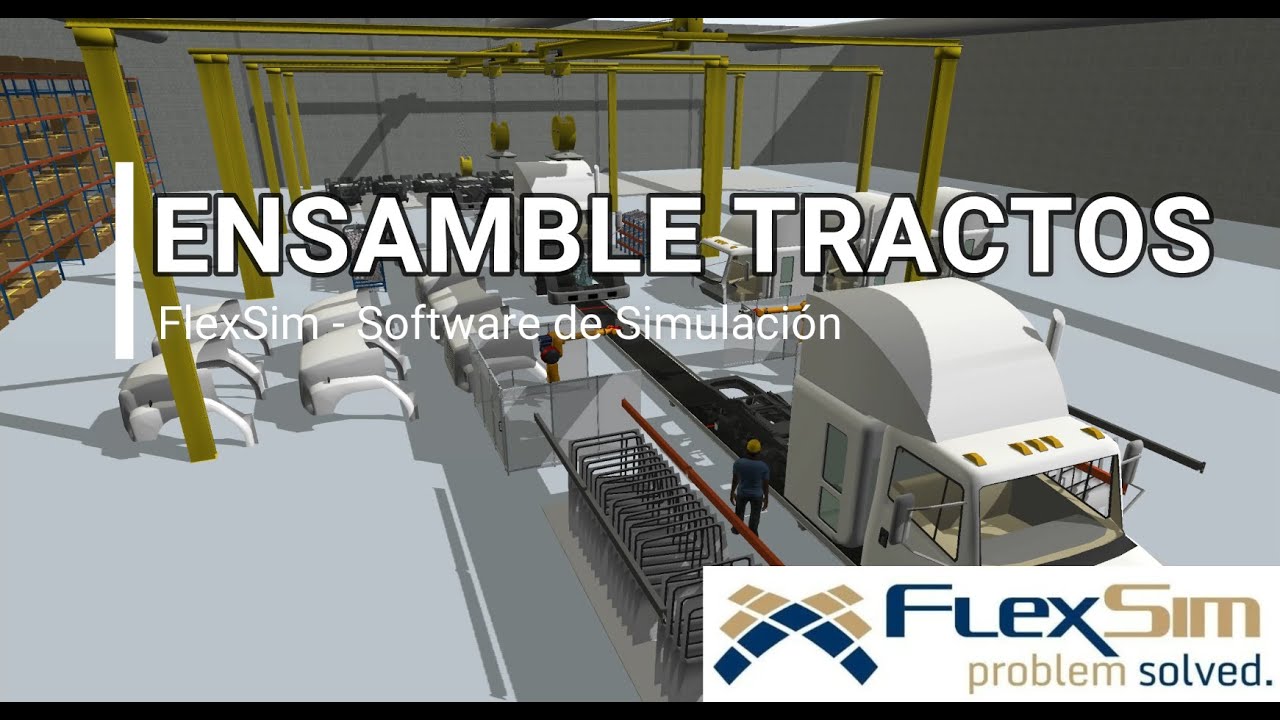 Línea de ensamble con FlexSim - YouTube