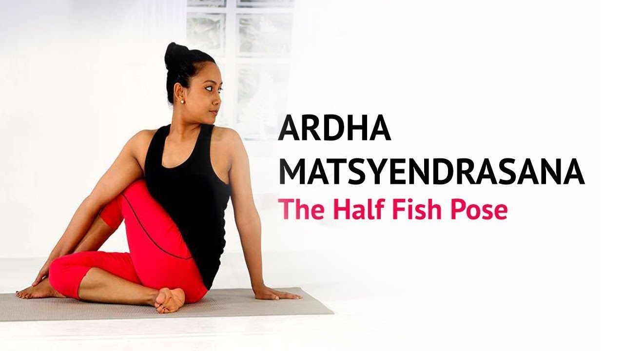 Premium Photo | Woman in white pants and a gray top practicing yoga  performs the ardha matsyendrasana exercise half the king of fish pose