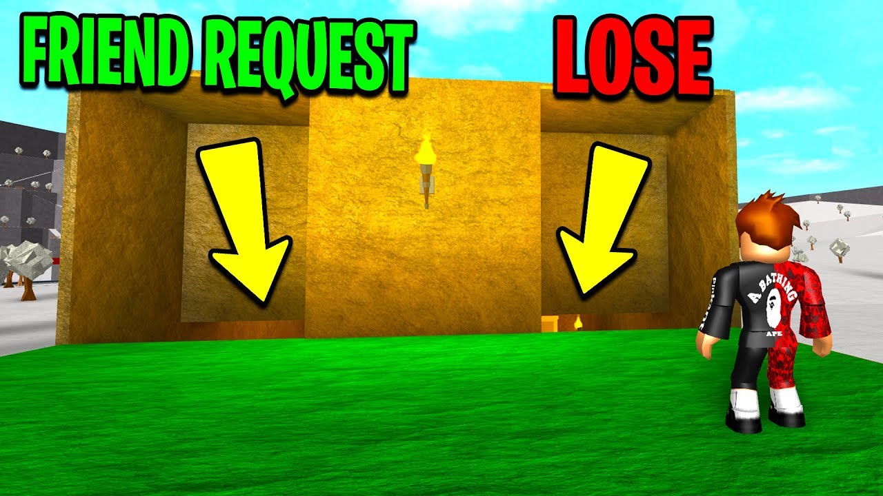 Choose The Right Roblox Cave For A Friend Request One Chance