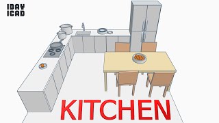 [1DAY_1CAD] KITCHEN (Tinkercad : Design / Project / Education)