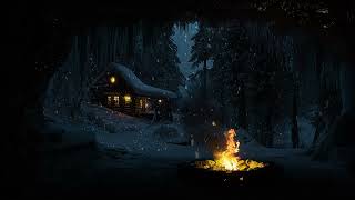 Snowbound Fireplace Comfort ASMR ❄️ Emotional Healing & Deep Sleep Therapy Night
