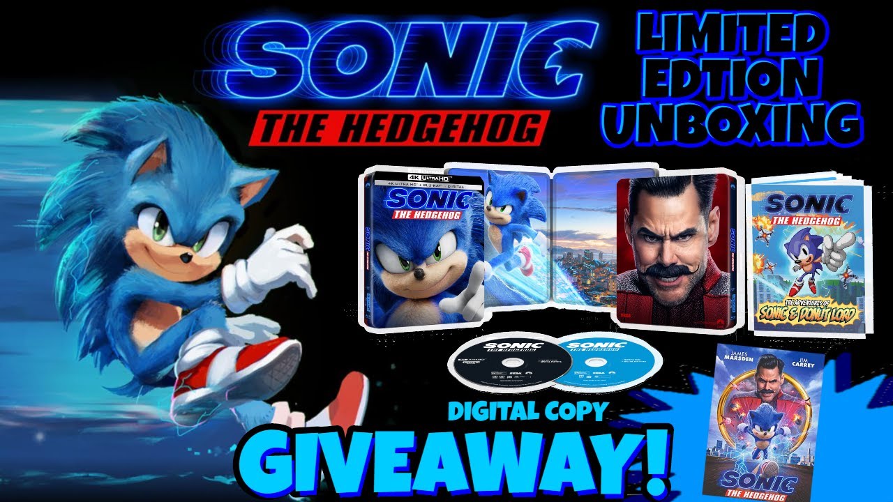 SONIC THE HEDGEHOG LIMITED EDITION UNBOXING! (DIGITAL COPY GIVEAWAY!)
