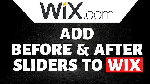 How To Add After And Before Slider on Wix Website