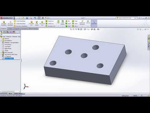 SolidWorks Tutorial in Tamil 37 : Sketch Driven Pattern | Part | Solid
