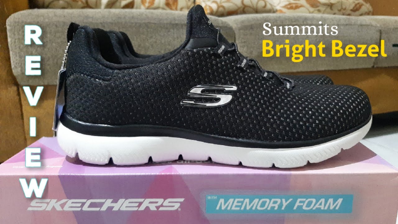 Review Sepatu Skechers Summits Bright Bezel - YouTube