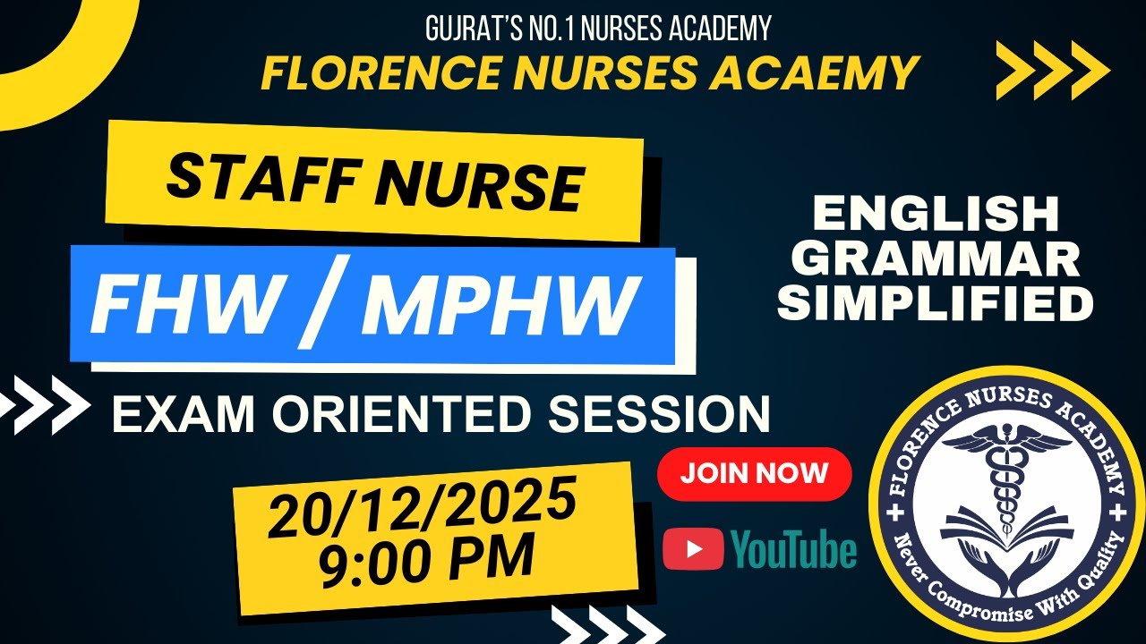 BMC || ENGLISH MCQ || IMP SESSION FOR | STAFF NURSE || FHW || MPHW ||
