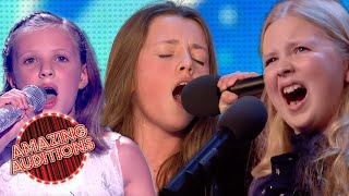 Video thumbnail of "Little Girls That Have The AMAZING Voices On Britain's Got Talent! | Amazing Auditions"