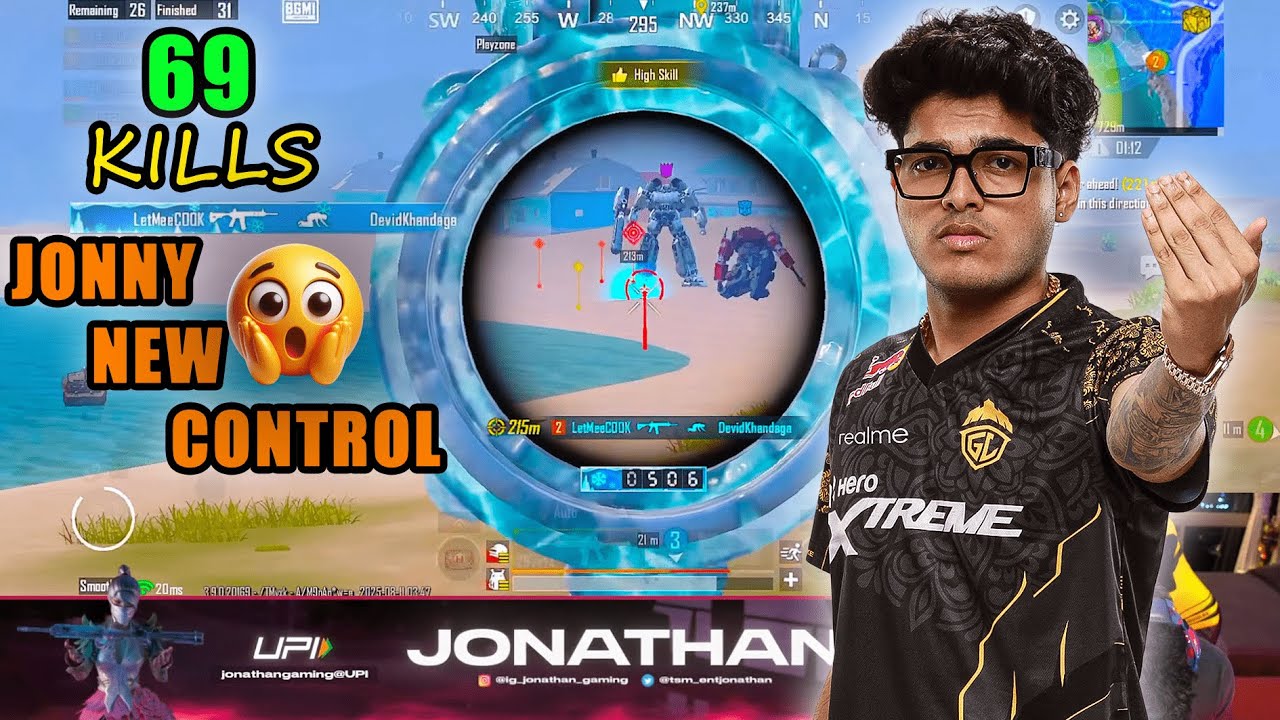 69 Kills 😱😱 | Jonathan New Control & Sensitivity Leaked |  Aggressive Gameplay @JONATHANGAMINGYT​