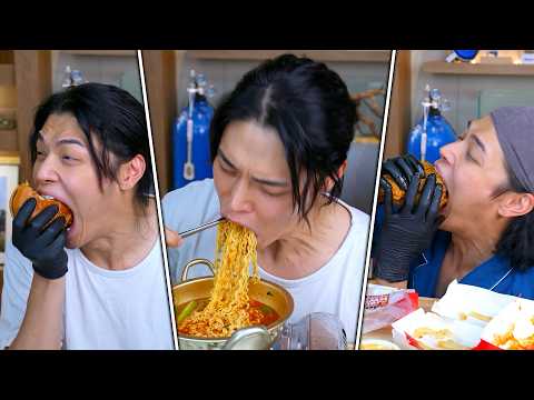 라면 먹방! 근데 이제 보일링을 곁들인 [버거킹&라면+볶음밥&KFC]