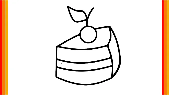 How to draw a Unicorn Rainbow Cake Slice Easy || Step by step Unicorn Rainbow Cake Slice drawing