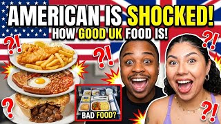 American is SHOCKED at How Good UK Food is | AMERICANS REACT