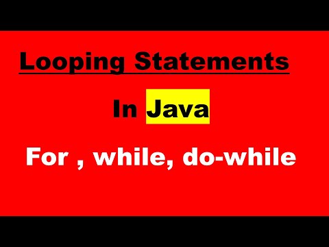 for, while, do-while (Looping statements in JAVA).Core JAVA basic tutorials for beginners.