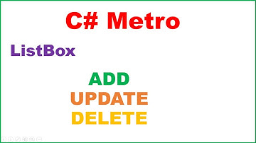 C# Metro Ep.03 : ListBox CRUD - ADD UPDATE DELETE CLEAR