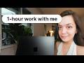 Work with Me (1-Hour Pomodoro 25/5) *no talking, no music*