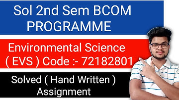 Sol Environmental Science( EVS ) Assignment 2021 | Du Sol 2nd Semester Solved Assignment 2021